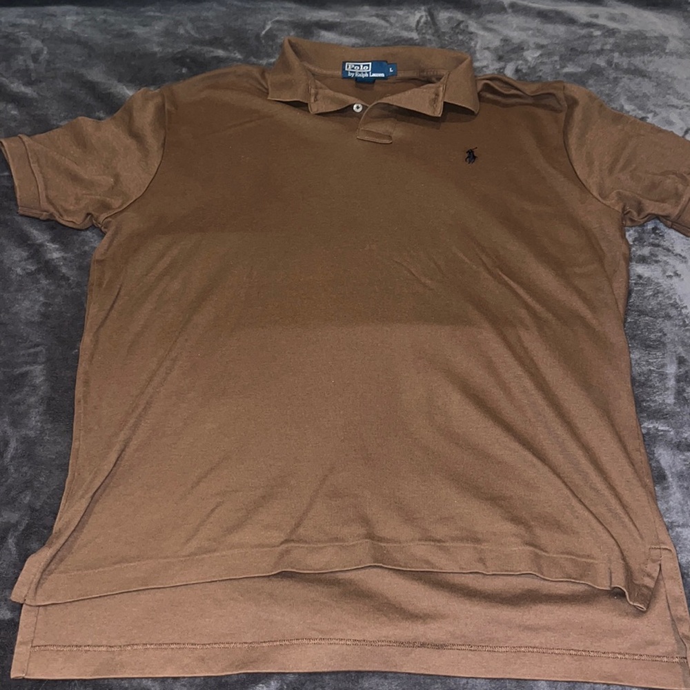 Mens Polo by Ralph Lauren Brown Polo Shirt Size Large